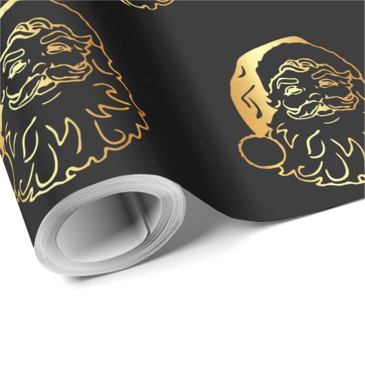 Papier voor het verpakken van gouden kerstmankoppe (Rol Hoek)