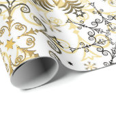 Papier voor het verpakken van gouden sneeuwvlokken (Rol Hoek)