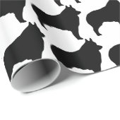 Papier voor het verpakken van hondensilhouetjes (Rol Hoek)