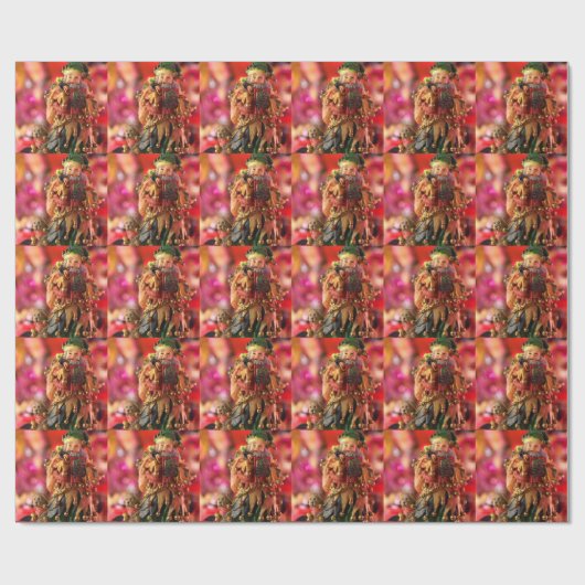 Papier voor het verpakken van Jingle Santa (Vlak)