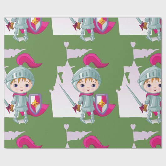 papier voor het verpakken van kinderridders (Vlak)