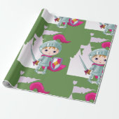 papier voor het verpakken van kinderridders (Uitgerold)