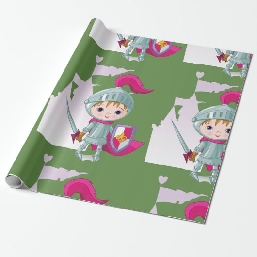 papier voor het verpakken van kinderridders (Uitgerold)