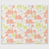 Papier voor het verpakken van kunstgebrande dinosa (Vlak)