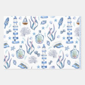 papier voor het verpakken van nautische havens inpakpapier vel (Voorkant 3)