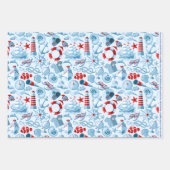 papier voor het verpakken van nautische havens inpakpapier vel (Voorkant 3)