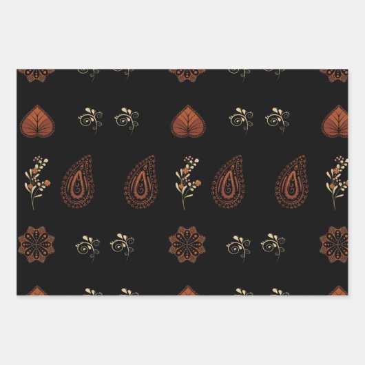 Papier voor het verpakken van paisley inpakpapier vel (Voorkant)