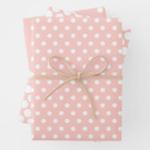 Papier voor het verpakken van pasta-roze pokadop inpakpapier vel (In situ)