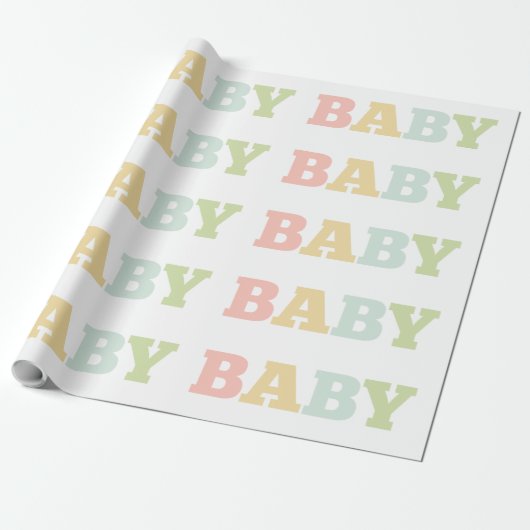Papier voor het verpakken van pasta's, baby shower (Uitgerold)