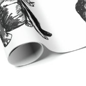 Papier voor het verpakken van puppy French Bulldog (Rol Hoek)