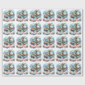 papier voor het verpakken van rendiervliegende vli (Vlak)