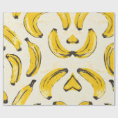 papier voor het verpakken van retro-bananen (Vlak)