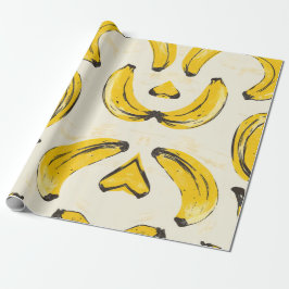 papier voor het verpakken van retro-bananen