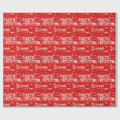 Papier voor het verpakken van rode en witte kerstt (Vlak)