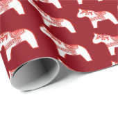 Papier voor het verpakken van rode en witte wilde  (Rol Hoek)