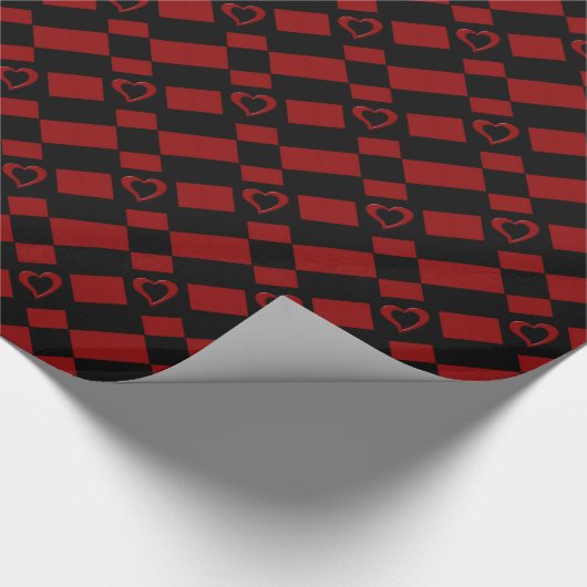 Papier voor het verpakken van rode en zwarte kerne (Hoek)