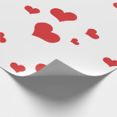 Papier voor het verpakken van rode harten (Hoek)