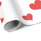 Papier voor het verpakken van rode harten (Rol Hoek)