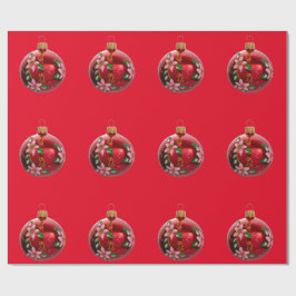 papier voor het verpakken van rode Ornamenten