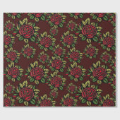 papier voor het verpakken van rode rozen (Vlak)