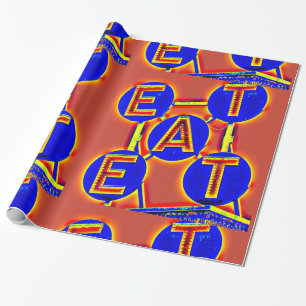 papier voor het verpakken van rood/blauw vlees