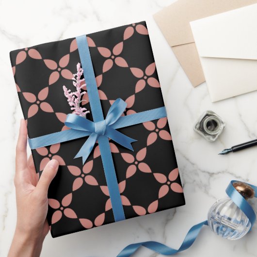 Papier voor het verpakken van roze bloempatroon (Geschenken)