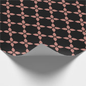 Papier voor het verpakken van roze bloempatroon (Hoek)