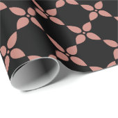 Papier voor het verpakken van roze bloempatroon (Rol Hoek)
