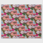 papier voor het verpakken van roze donut (Vlak)