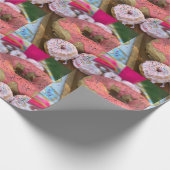 papier voor het verpakken van roze donut (Hoek)