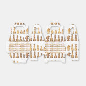 papier voor het verpakken van schaakpatronen bedankdoosjes (Uitgevouwen)