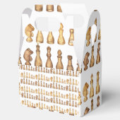 papier voor het verpakken van schaakpatronen bedankdoosjes (Geopend)