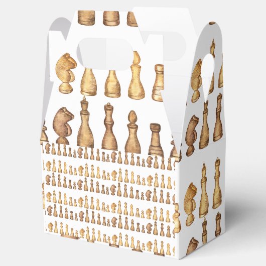 papier voor het verpakken van schaakpatronen bedankdoosjes (Geopend)