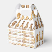 papier voor het verpakken van schaakpatronen bedankdoosjes (Voorkant Zijde)