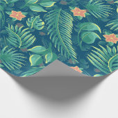 papier voor het verpakken van tropisch bladpatroon (Hoek)