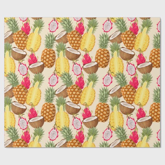 Papier voor het verpakken van tropische vruchten (Vlak)