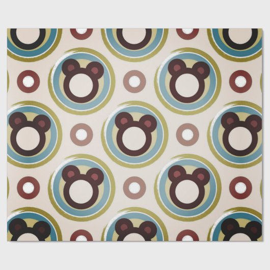 papier voor het verpakken van vrolijke beren (Vlak)