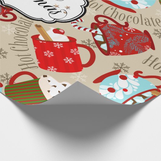 Papier voor het verpakken van warme kerst (Hoek)