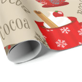 Papier voor het verpakken van warme kerst (Rol Hoek)