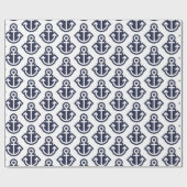 Papier voor het verpakken van witte en marineancho (Vlak)