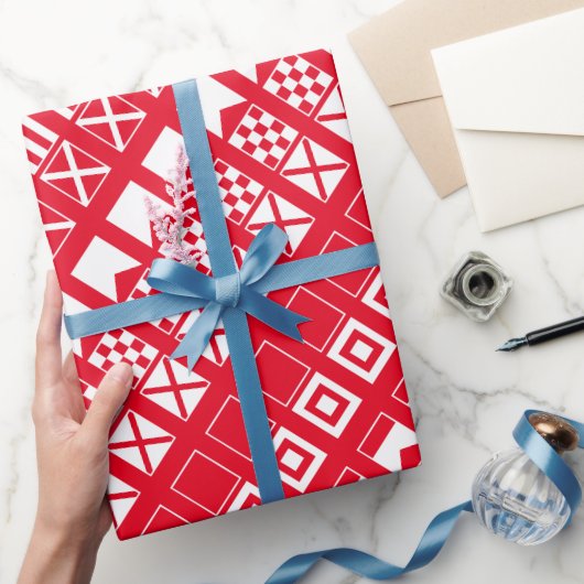 Papier voor het verpakken van zgn. onautische vlag (Geschenken)