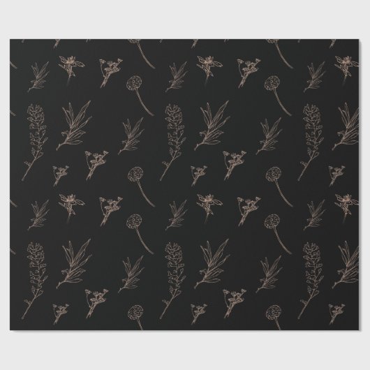 Papier voor het verpakken van zwarte en gouden fle (Vlak)