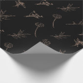 Papier voor het verpakken van zwarte en gouden fle (Hoek)