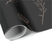 Papier voor het verpakken van zwarte en gouden fle (Rol Hoek)