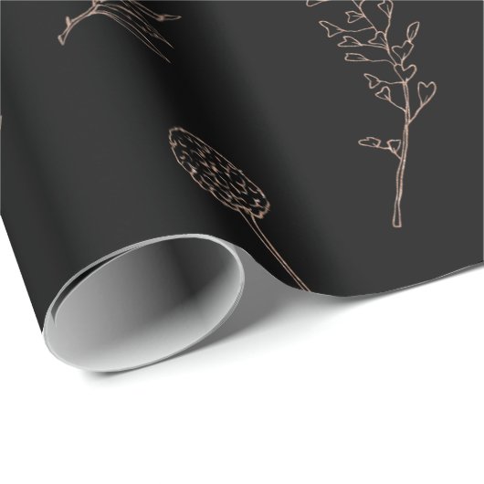 Papier voor het verpakken van zwarte en gouden fle (Rol Hoek)