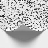 Papier voor het verpakken van zwarte en witte doed (Hoek)