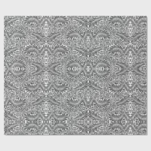 Papier voor het verpakken van zwarte en witte Flor (Vlak)