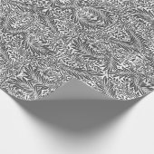 Papier voor het verpakken van zwarte en witte Flor (Hoek)