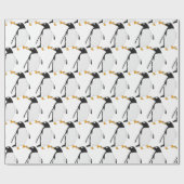 Papier voor het verpakken van zwarte en witte ping (Vlak)