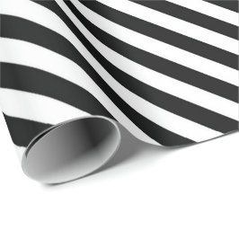 Papier voor het verpakken van zwarte en witte stre